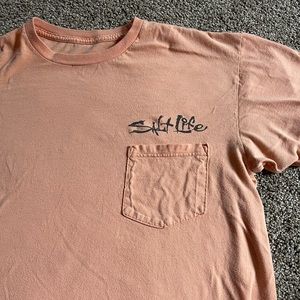 Salt Life peach colored tee shirt